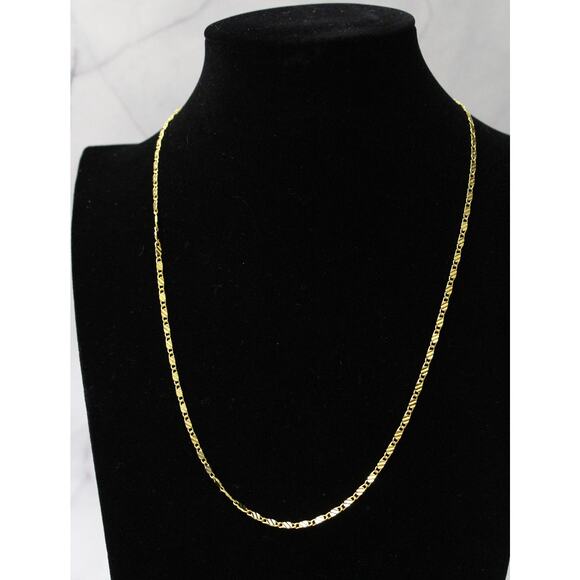 30 Inch Long 18K Gold Plated Scroll Chain Necklace - Picture 1 of 4